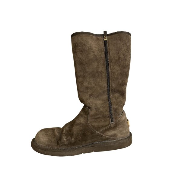 UGG Australia Size 8 “1895 Retro” Cargo Tall Zip Brown Boots Womens shearling - Picture 15 of 16